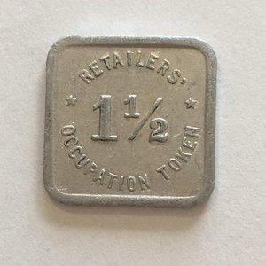Vintage Illinois Retailers 1-1/2 Cent Occupation Token Dept Of Finance S…